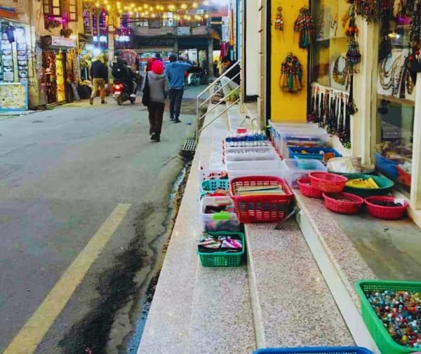 Colorful street in Thamel 