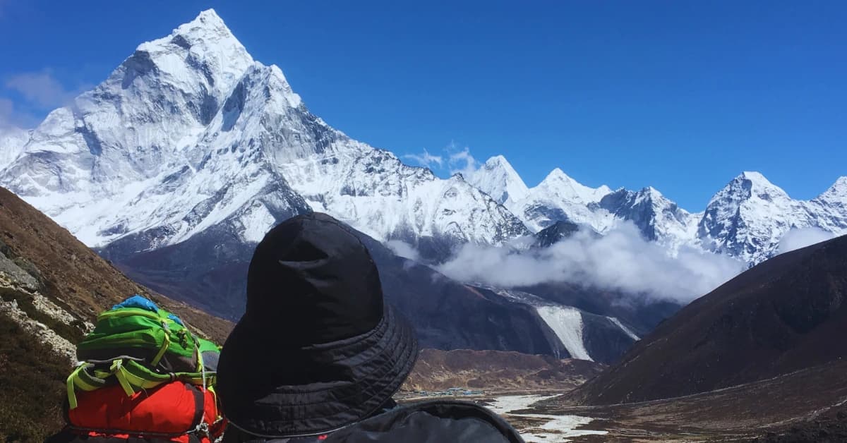 view of the himalayas