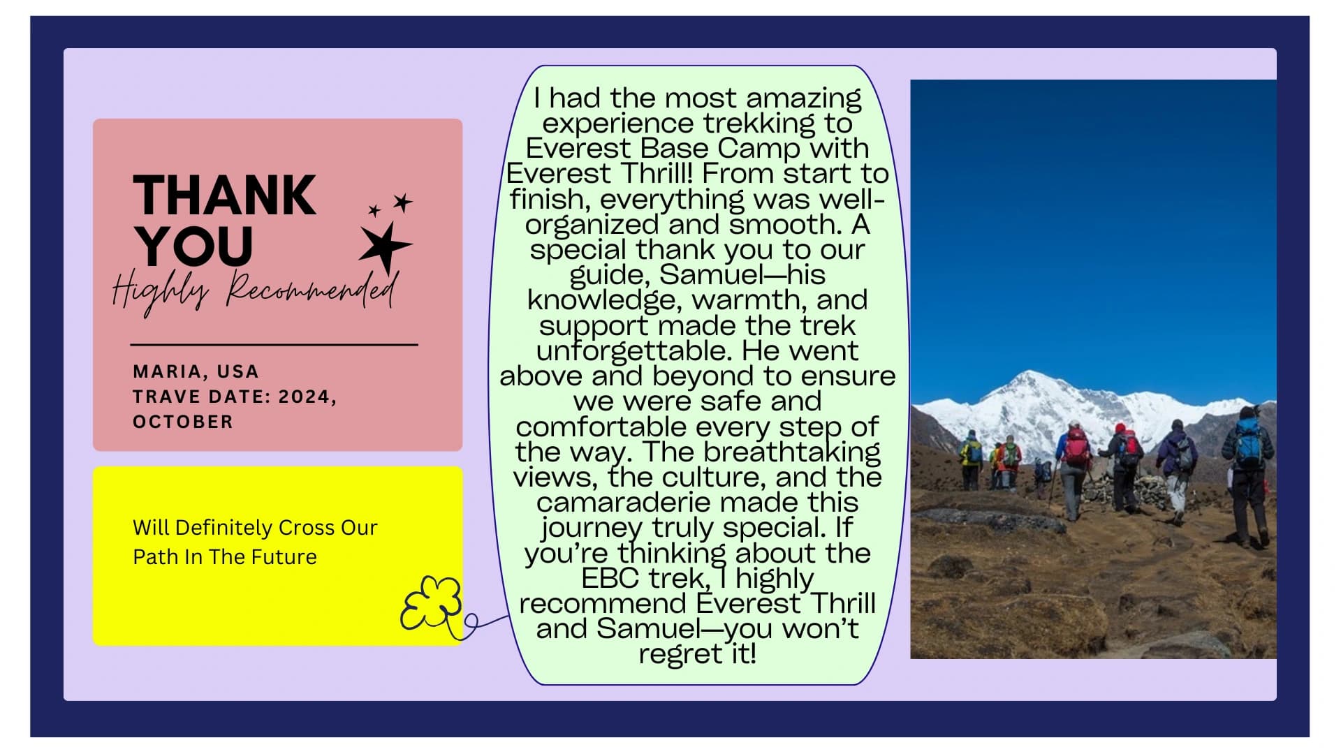 Everest Base Camp review from Maria