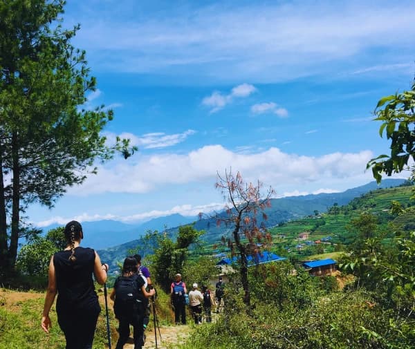 Nagarkot day hiking in Nepal