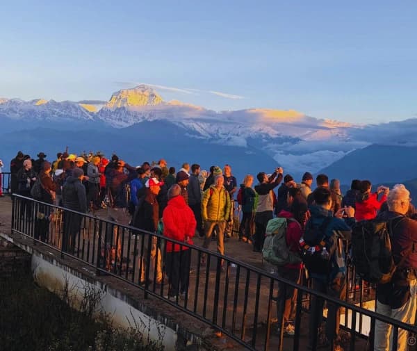 Sunrise view from Poon Hill in Nepal