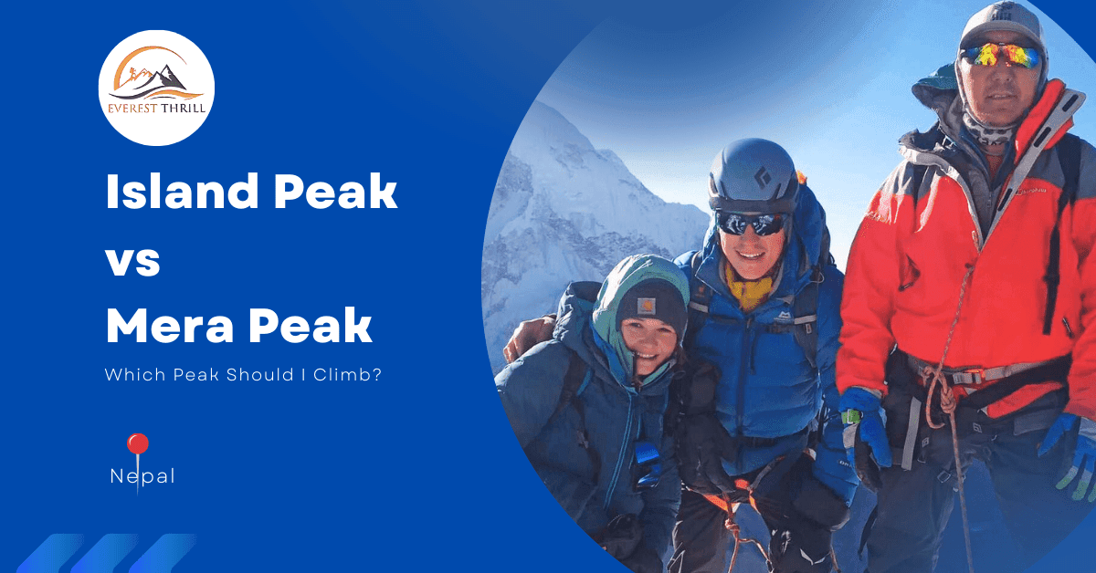 Island Peak vs Mera Peak Featured Image - Everest Thrill