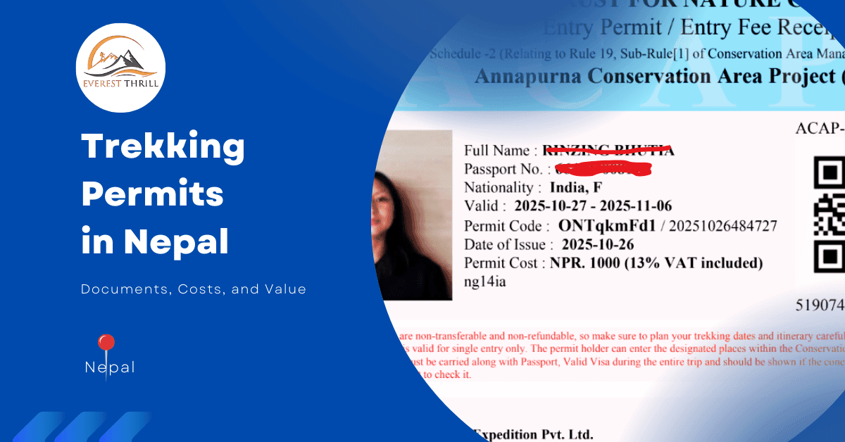 Trekking Permits in Nepal - Everest Thrill