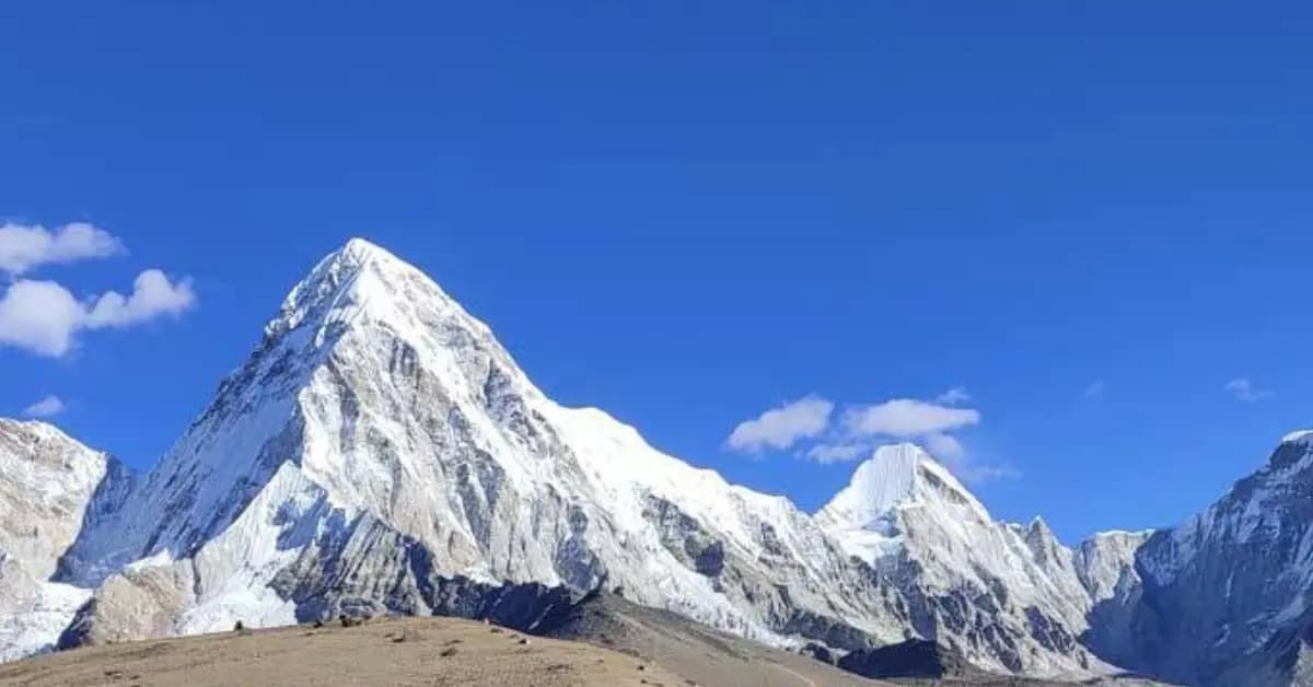 Pumori Peak seen during the Everest Base Camp trek in Nepal