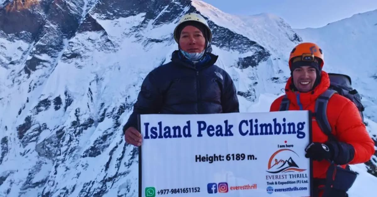 Summit of Island Peak Nepal