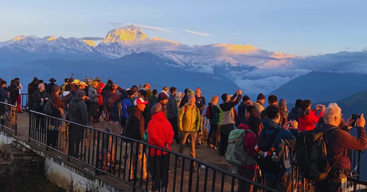 sunrise view from poon hill