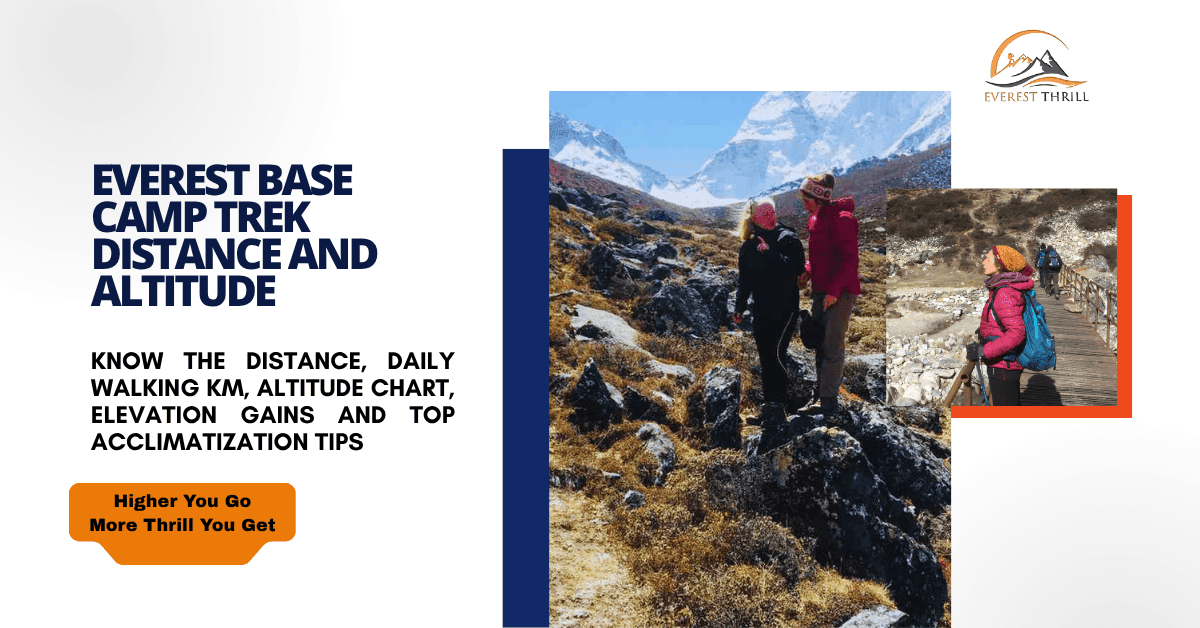 Everest Base Camp Trek Distance and Altitude by Everest Thrill