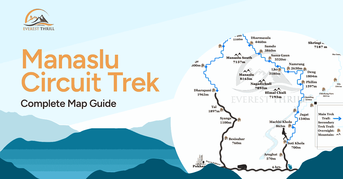 Manaslu Circuit Trek Complete Map Guide Featured Image