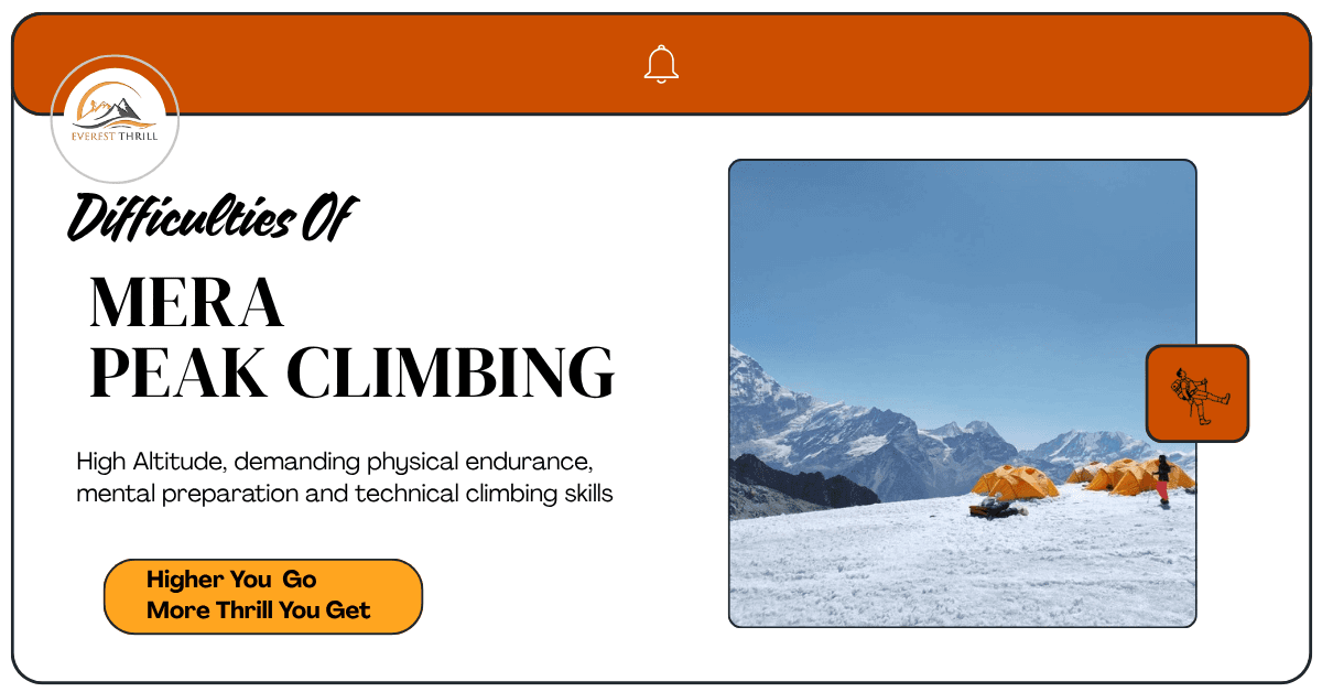 Mera Peak Climbing Difficulties in Nepal
